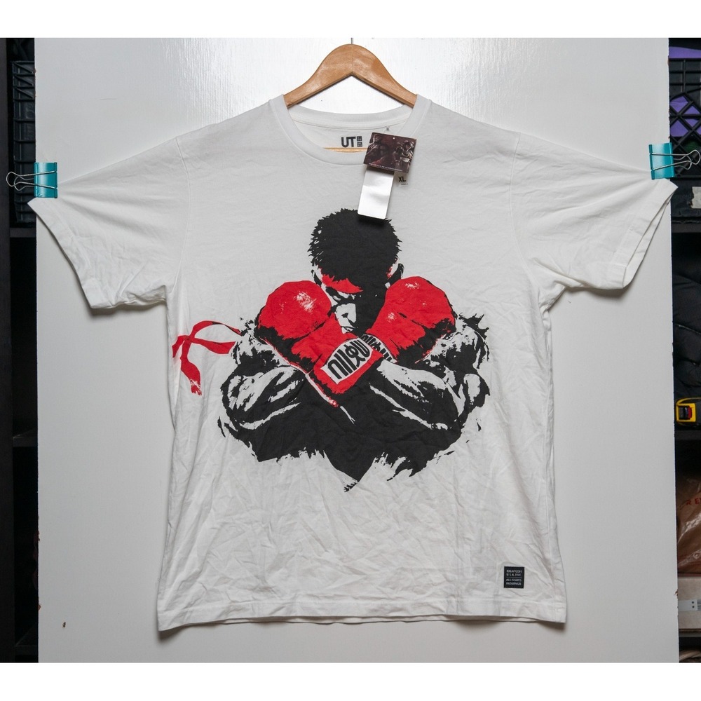 NWT Uniqlo x Street Fighter Ryu Graphic T-Shirt White Men's Size XL